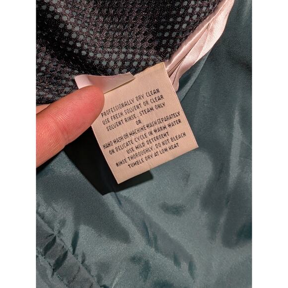 Vintage Eddie Bauer Lined Goose Down Puffer Vest Navy Blue Size Large - Picture 14 of 16